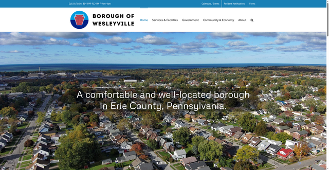 Security scan screenshot of https://wesleyville.gov/