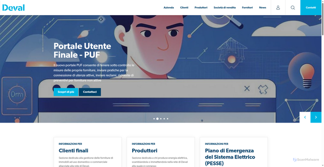 Security scan screenshot of https://www.devalspa.it/