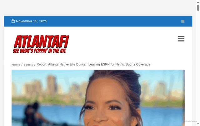 Security scan screenshot of https://atlantafi.com/elle-duncan-netflix/