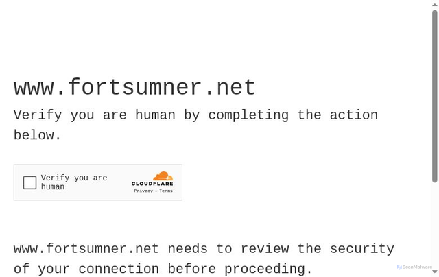 Security scan screenshot of https://www.fortsumner.net/