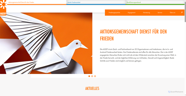 Security scan screenshot of http://www.friedensdienst.de