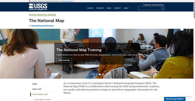 Security scan screenshot of https://nationalmap.gov/