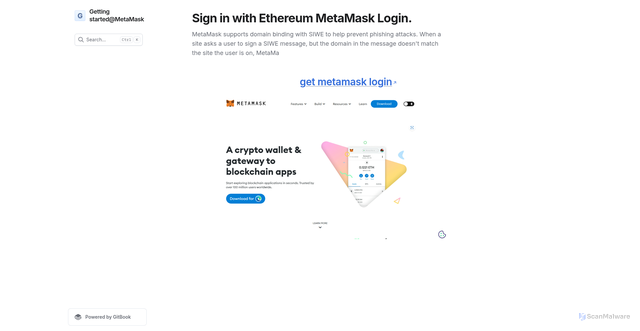 Security scan screenshot of https://org-metsmkesk-login.gitbook.io/us/