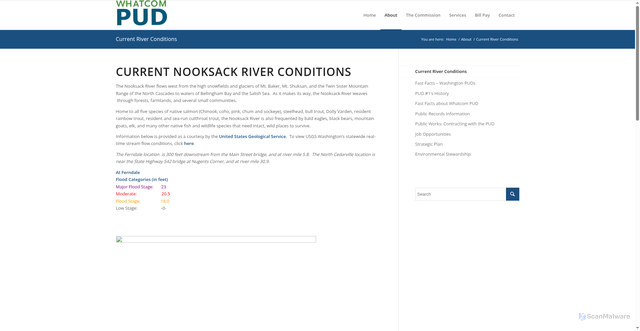Security scan screenshot of https://www.pudwhatcom.org/about/current-river-conditions/