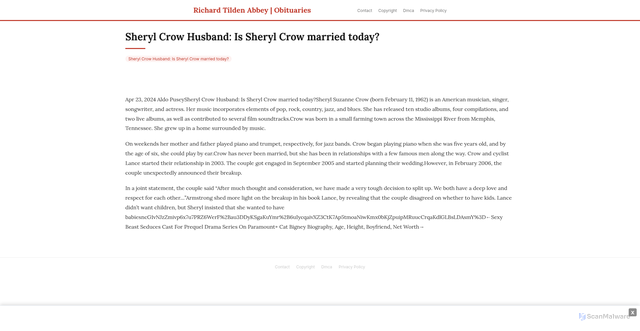 Security scan screenshot of https://africangrovehugo-hrtt52jxs0.edgeone.app/18146-sheryl-crow-husband-is-sheryl-crow-married-today.html