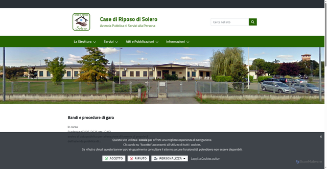 Security scan screenshot of https://www.casadiripososolero.it