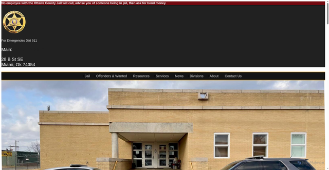 Security scan screenshot of https://ottawacountysook.gov/