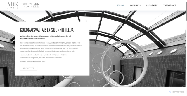 Security scan screenshot of https://arkcons.fi