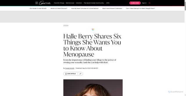 Security scan screenshot of https://www.oprahdaily.com/life/a62303789/halle-berry-menopause-interview/