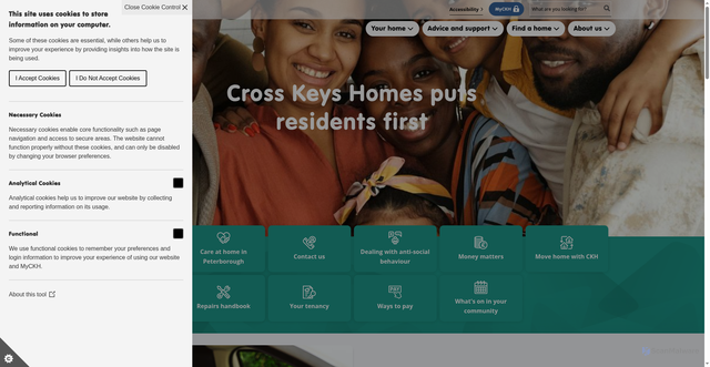 Security scan screenshot of https://www.crosskeyshomes.co.uk/