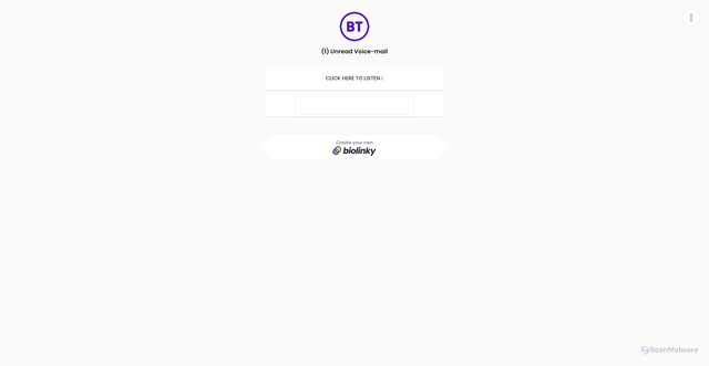 Security scan screenshot of https://biolinky.co/newmessage