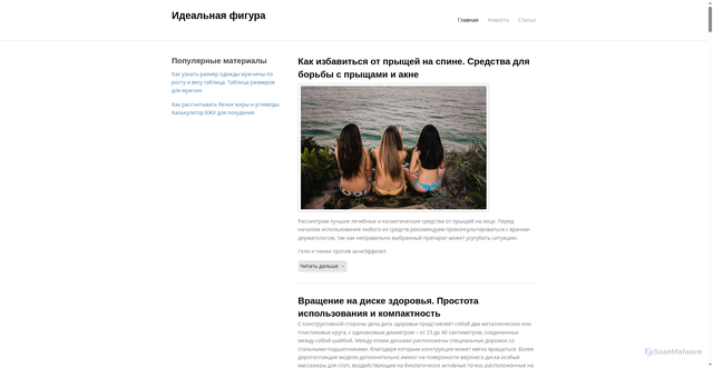 Security scan screenshot of https://idealnaya-figura.ru