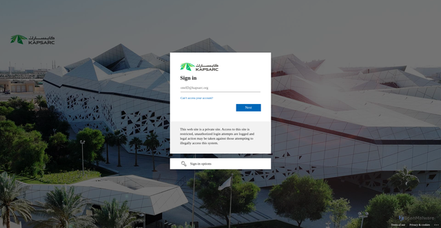 Security scan screenshot of https://connect.kapsarc.org