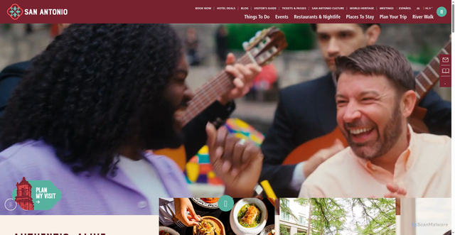 Security scan screenshot of https://visitsanantonio.com