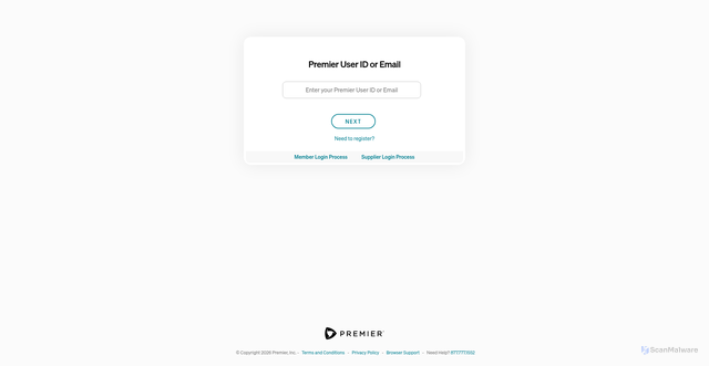 Security scan screenshot of https://sso.premierinc.com