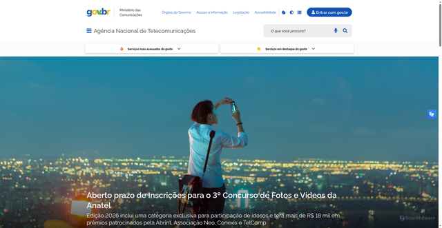 Security scan screenshot of https://www.gov.br/anatel/pt-br