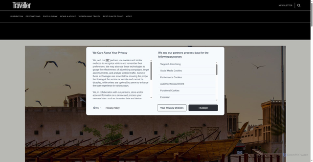 Security scan screenshot of https://www.cntravellerme.com/destinations/dubai