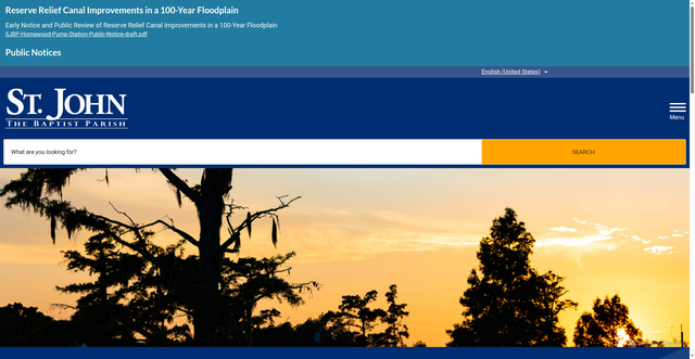 Security scan screenshot of https://www.sjbparish.gov/