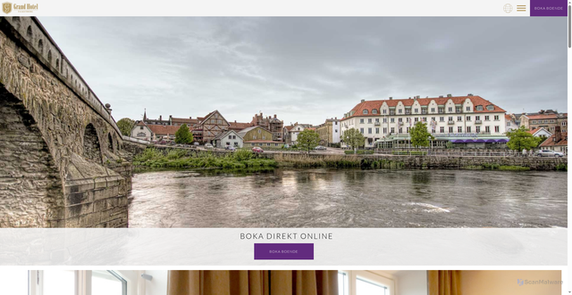 Security scan screenshot of https://www.grandhotelfalkenberg.se/