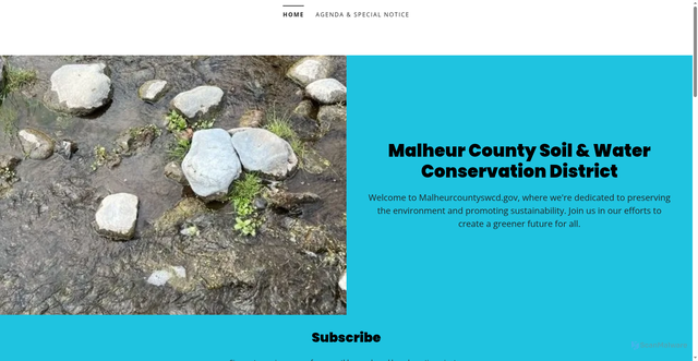 Security scan screenshot of https://malheurcountyswcd.gov/