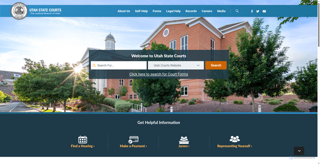 Security scan screenshot of https://www.utcourts.gov/