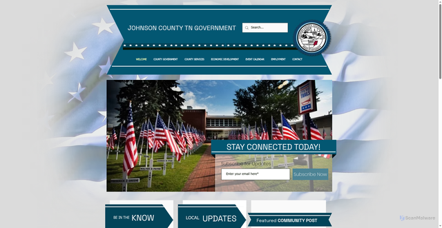 Security scan screenshot of https://www.johnsoncountytn.gov/
