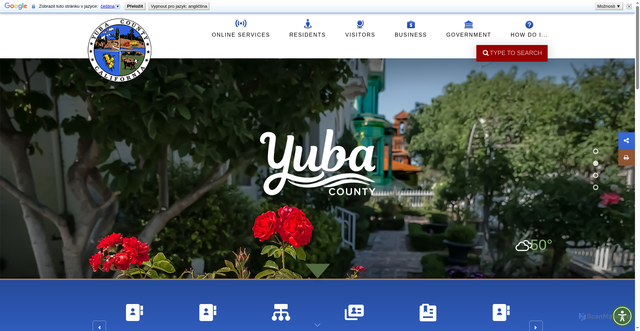 Security scan screenshot of https://www.yuba.gov/