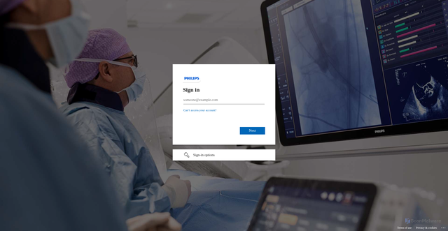Security scan screenshot of https://share.philips.com