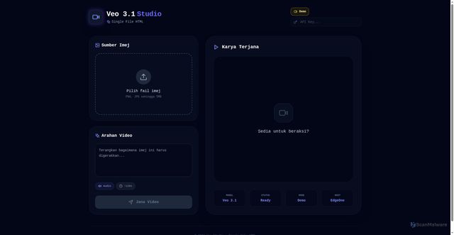 Security scan screenshot of https://veo3generator-4dt7l35of9.edgeone.app/