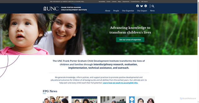Security scan screenshot of https://fpg.unc.edu