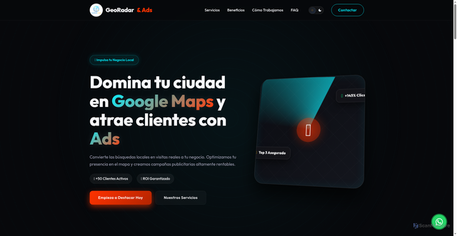 Security scan screenshot of http://georadarads.com/