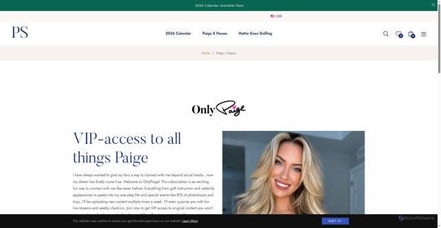 Security scan screenshot of https://www.paigespiranac.com/pages/passes