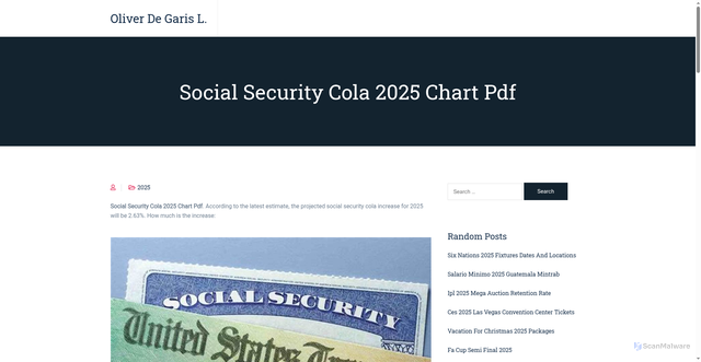 Security scan screenshot of https://oliverdegarisl.pages.dev/sgiiq-social-security-cola-2025-chart-pdf-wnfmu/