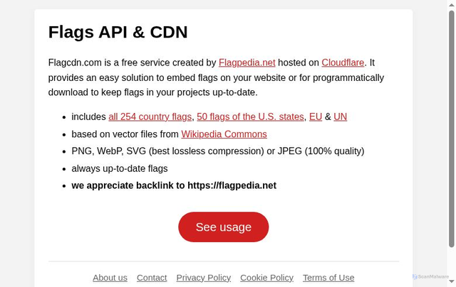 Security scan screenshot of https://flagcdn.com/