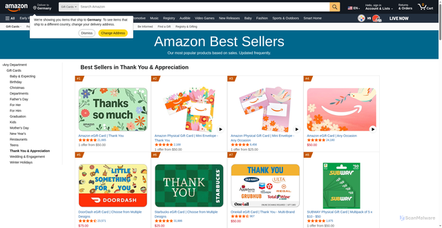Security scan screenshot of https://fseryy.pages.dev/Best-Sellers-Gift-Cards-Thank-You-Appreciation/zgbs/gift-cards/120225707011/ref=zg_bs_nav_gift-cards_1_120225711011