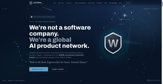 Security scan screenshot of https://watermanconsultingservices.pages.dev/