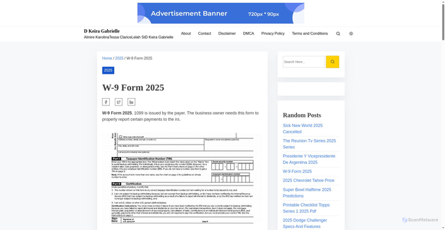 Security scan screenshot of https://dkeiragabrielle.pages.dev/vzcmi-w-9-form-2025-udcos/