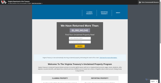 Security scan screenshot of https://www.vamoneysearch.gov/