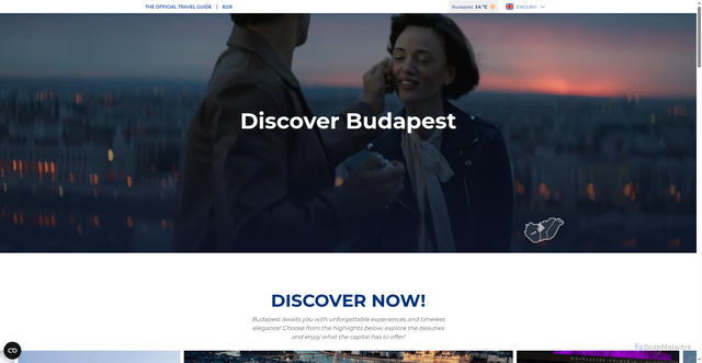 Security scan screenshot of https://visithungary.com/discover-budapest
