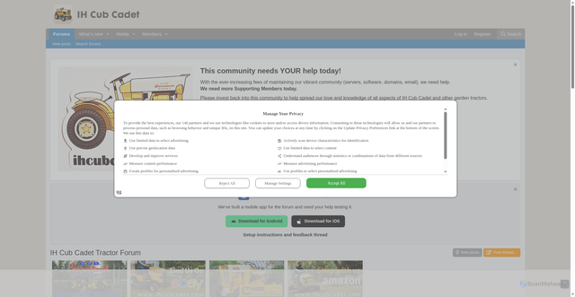 Security scan screenshot of https://www.ihcubcadet.com