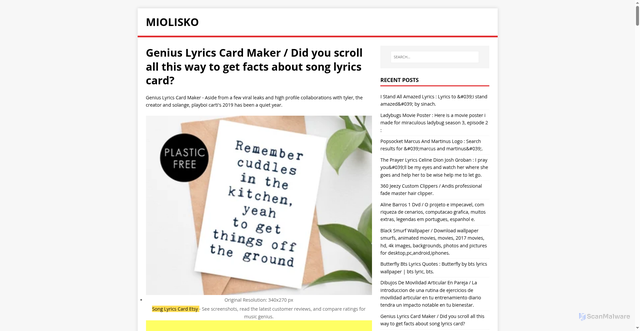 Security scan screenshot of https://quarksuz.pages.dev/posts/genius-lyrics-card-maker/