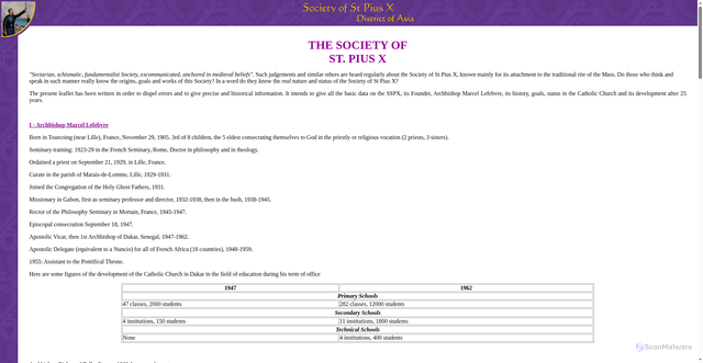 Security scan screenshot of https://www.sspxasia.com/Documents/Society_of_Saint_Pius_X/Basic-data.htm