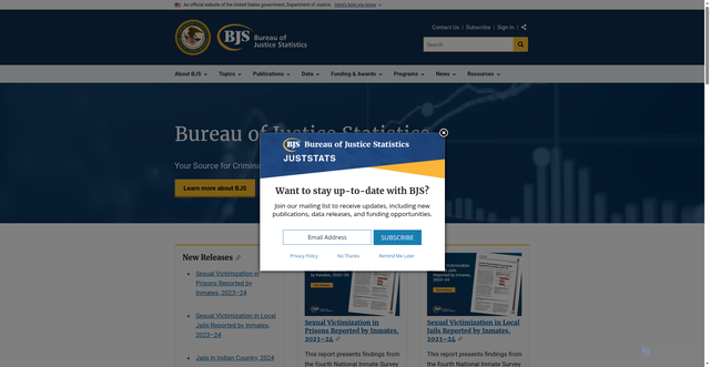 Security scan screenshot of https://bjs.ojp.gov/
