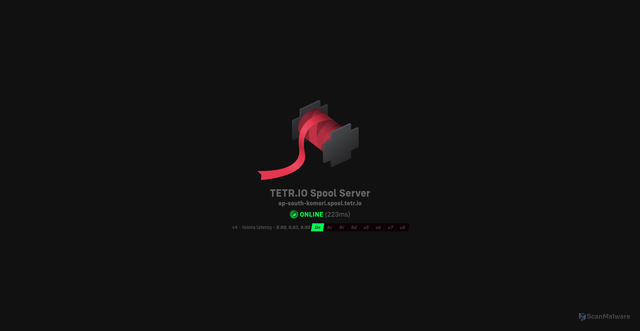 Security scan screenshot of https://ap-south-komori.spool.tetr.io