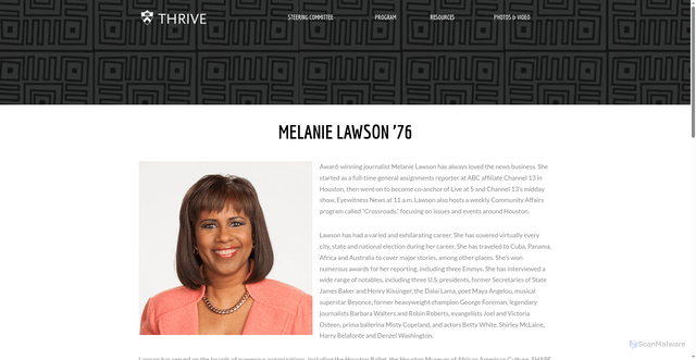 Security scan screenshot of https://thrive.princeton.edu/speaker/melanie-lawson-76/