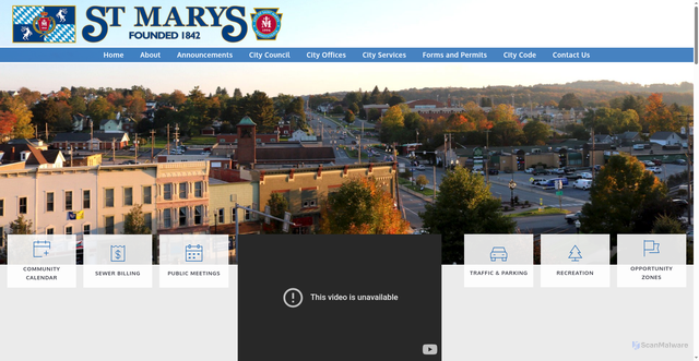Security scan screenshot of https://stmaryspa.gov/