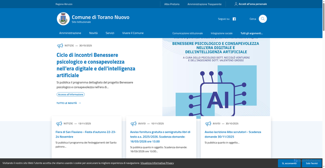Security scan screenshot of https://www.comune.toranonuovo.te.it/