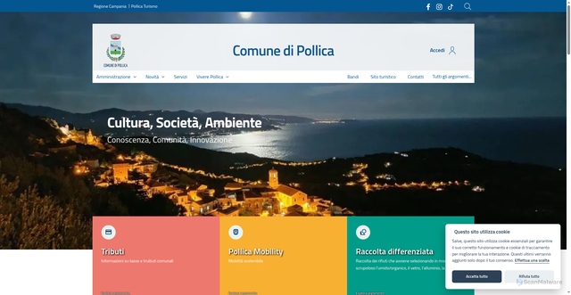 Security scan screenshot of https://www.comune.pollica.sa.it