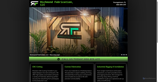 Security scan screenshot of http://richmondfabricationllc.com/