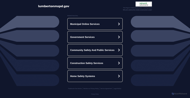 Security scan screenshot of https://lumbertonmspd.gov/